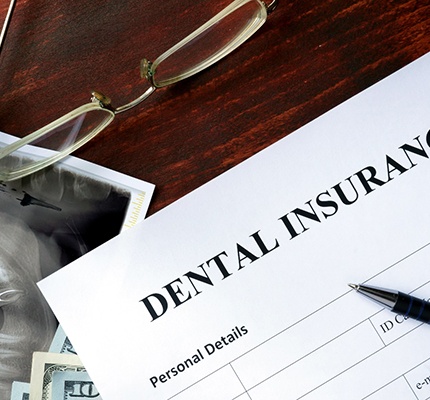 an empty dental insurance claim form