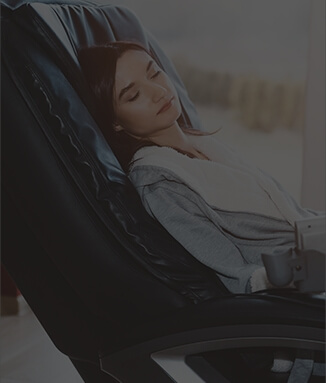 Relaxed woman in dental chair