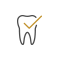 Tooth with checkmark icon