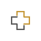Emergency medical cross icon