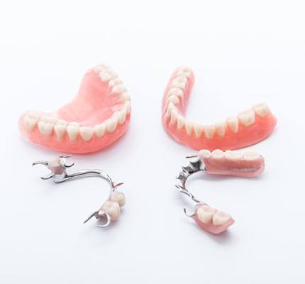 two full dentures and two partials 