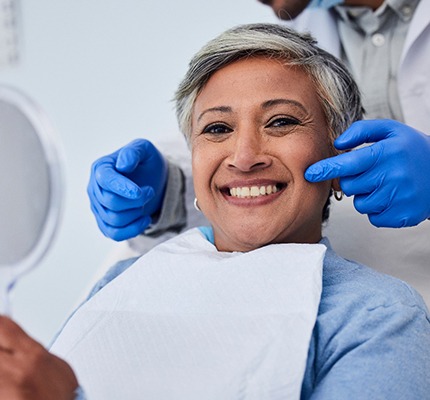 a woman at the dentist’s office