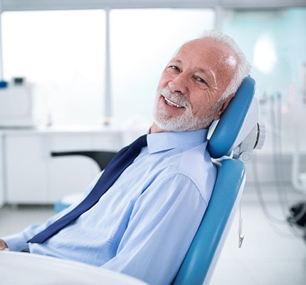 Man visiting dentist