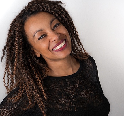 Woman smiling