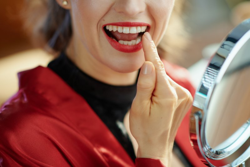 Woman with cosmetic bonding