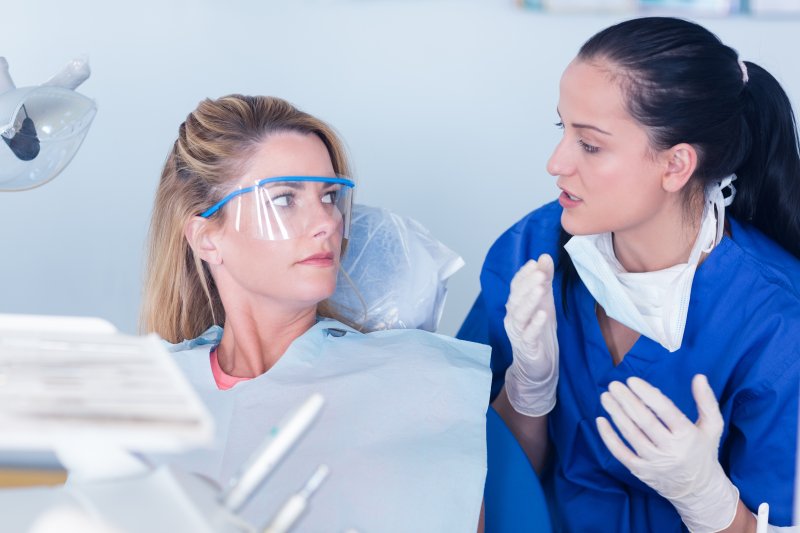 person whose dental bridge fell out at dentist